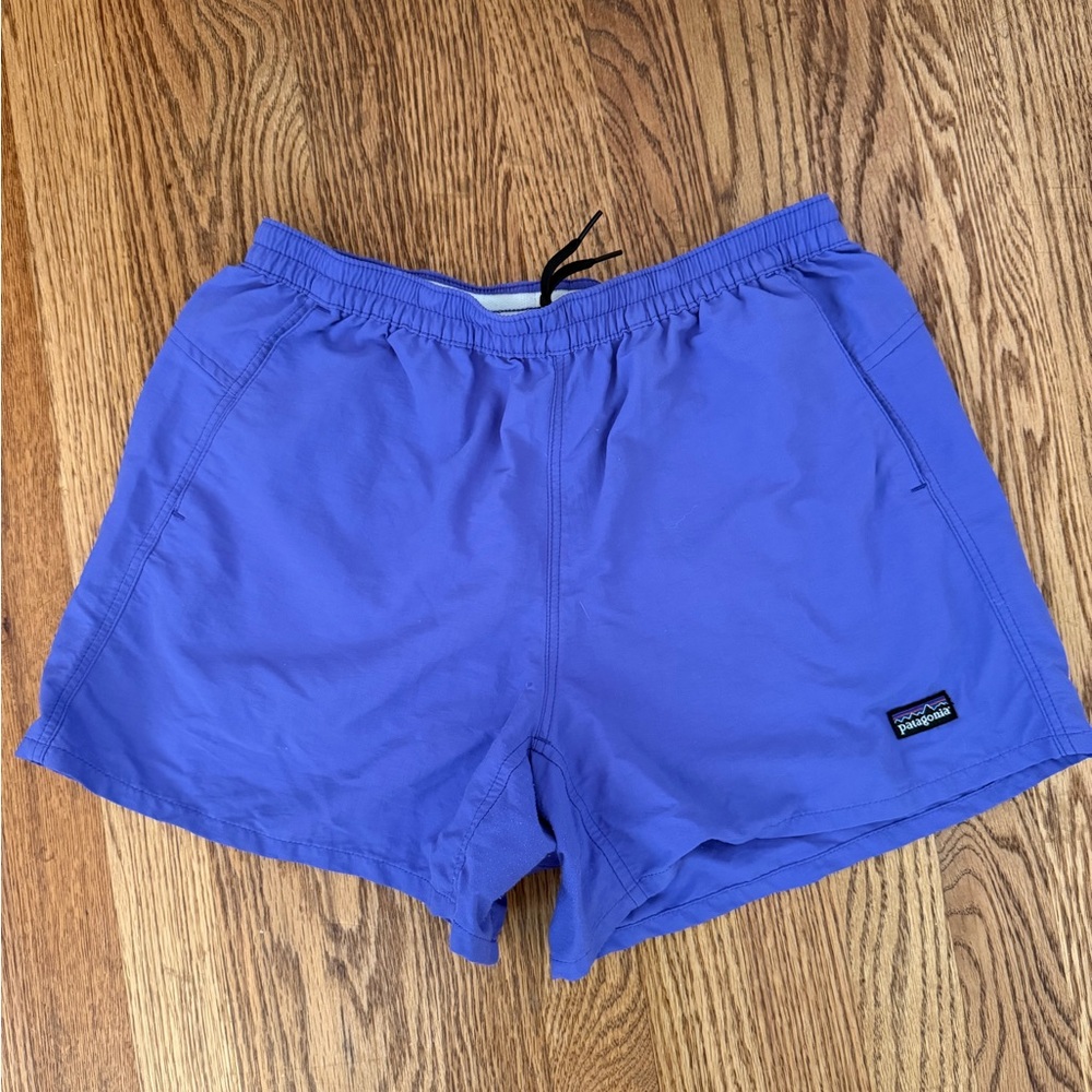 Patagonia Women's Purple Athletic Elastic-Waist Shorts - Picture 3 of 4